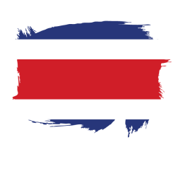 Painted flag of Costa Rica