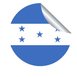 Honduras flag peeling sticker
