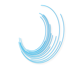 Blue lines curved shape