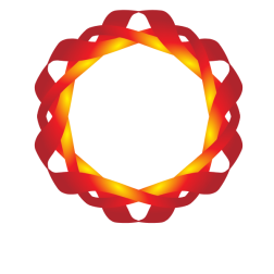 Red and yellow logotype concept vector