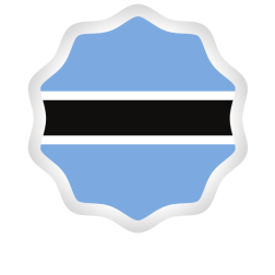Botswana flag peeling sticker