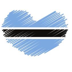 Botswana patriotic flag