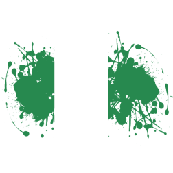 Nigerian flag ink grunge