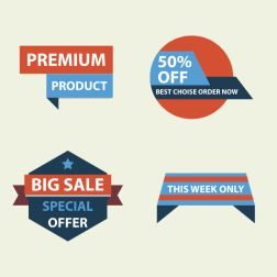 Premium labels vector clip art