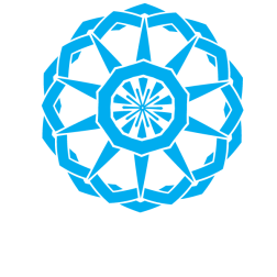 Blue star shape geometric art