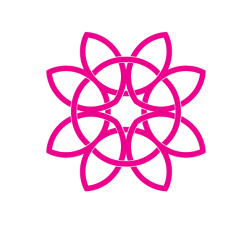 Geometric shape flower pink color