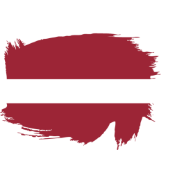 Painted flag of Latvia