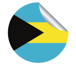 Bahamas flag peeling sticker