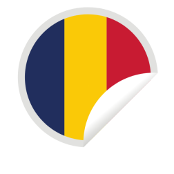 Chad flag peeling sticker-1630497809