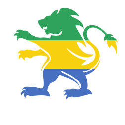 Gabon flag heraldic lion