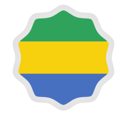 Gabon flag sticker symbol
