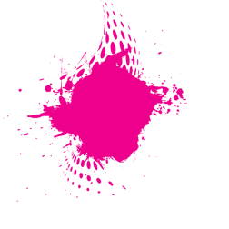 Pink paint splatter halftone