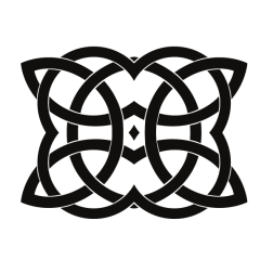 Black color decorative knot