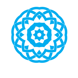 Tribal decorative shape blue color