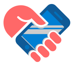 Smartphone in hand vector clip art