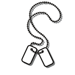 Soldier dog tag clip art