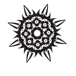 Monochrome tribal decal