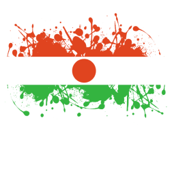 Niger flag ink splash