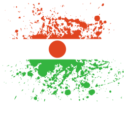 Niger flag ink splatter