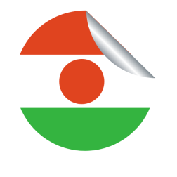 Niger flag peeling sticker