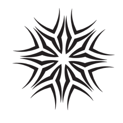 Tribal star shape vector clip art