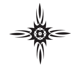 Decal with tribal symbol