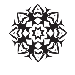 Decal monochrome clip art tribal style