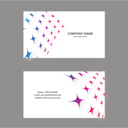 Business card template with color pattern