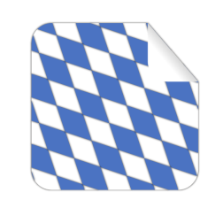 Bavarian flag square-shaped sticker