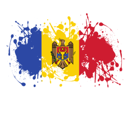 Moldova flag ink splash