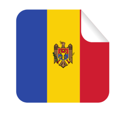 Moldova flag square-shaped sticker