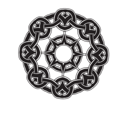 Circular knot decal clip art