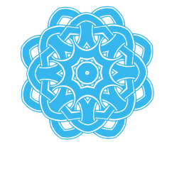 Knot design blue color