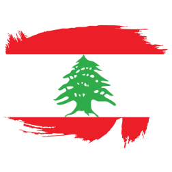 Painted flag of Lebanon