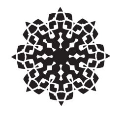 Black decal geometric design