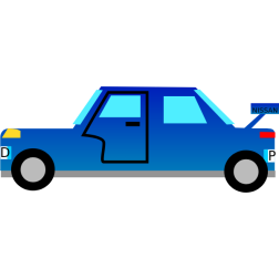Blue Sports Car