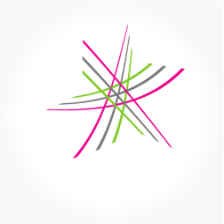 Colorful lines logotype concept