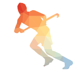 Cricket player low poly silhouette