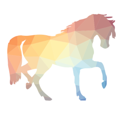 Horse low poly pattern