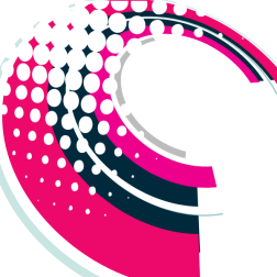 Curved lines with white halftone pattern