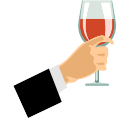 Glass of wine in hand