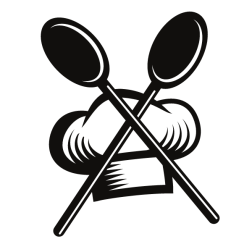 Restaurant logo monochrome clip art
