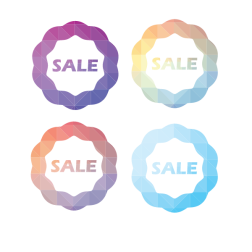 Sale stickers vector clip art