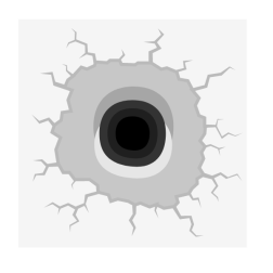 Bullet hole vector clip art