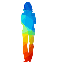 Woman silhouette  low poly pattern-1638208670