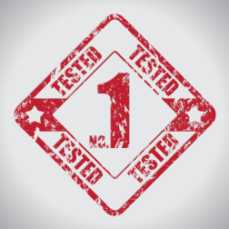 Tested number one sticker