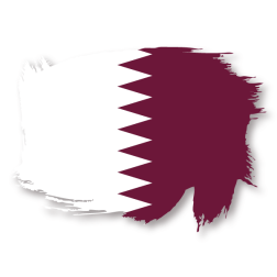 Painted flag of Qatar