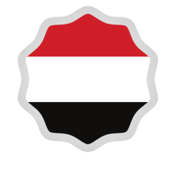 Yemen flag round sticker