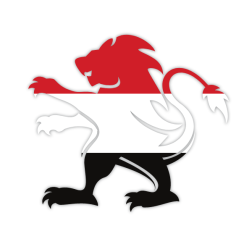 Yemen flag heraldic lion