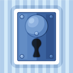 Keyhole on the door